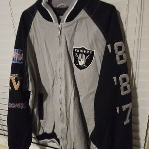 Raiders all superbowl jacket large